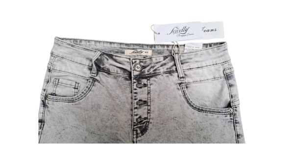 Jewelly jeans grey/white wash - Afbeelding 2