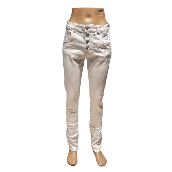 Jewelly baggy jeans wit