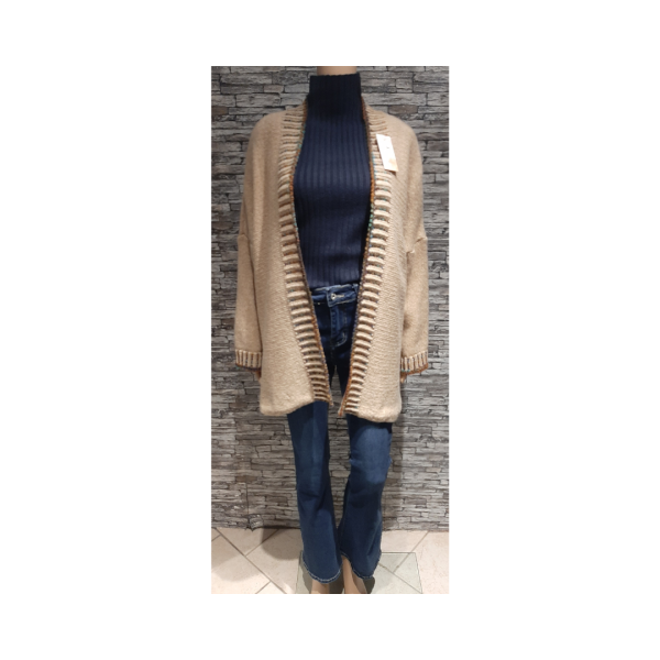 Oversized vest beige