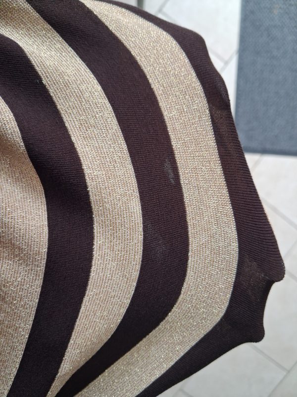 Streep top choco lurex - Afbeelding 3