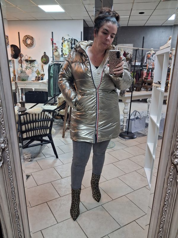 Winterjas metallic beige - Afbeelding 2