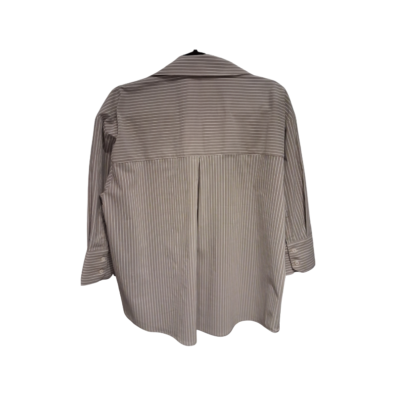Blouse Umaya streep taupe - Afbeelding 2