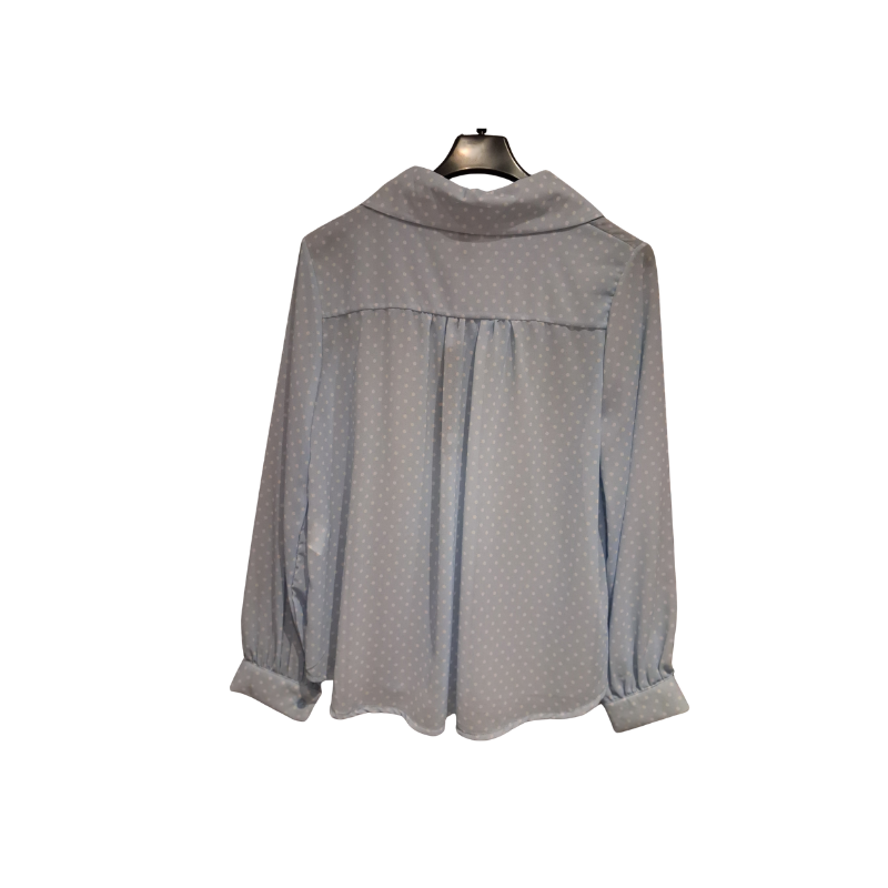 Blouse Dottie blauw wit - Afbeelding 2